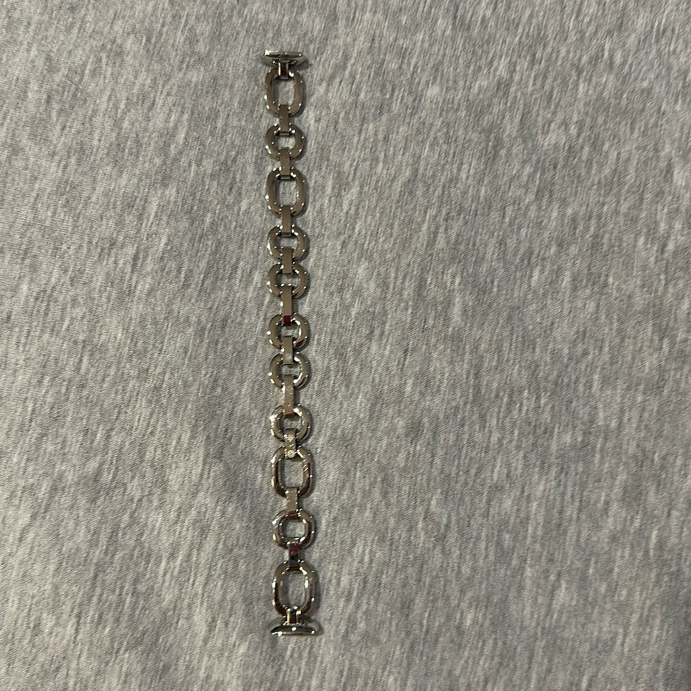 Fitbit luxe silver parker link stainless steel band